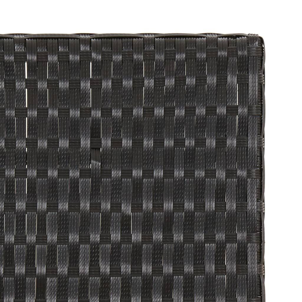 vidaXL Τραπέζι Πτυσσόμενο Μαύρο 45 x 35 x 32 εκ. από Συνθετικό Ρατάν