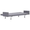 282217 vidaXL Sofa Bed with Armrest Light Grey Polyester