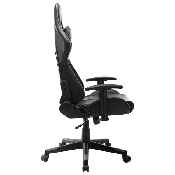 vidaXL Καρέκλα Gaming Μαύρη / Γκρι από Συνθετικό Δέρμα