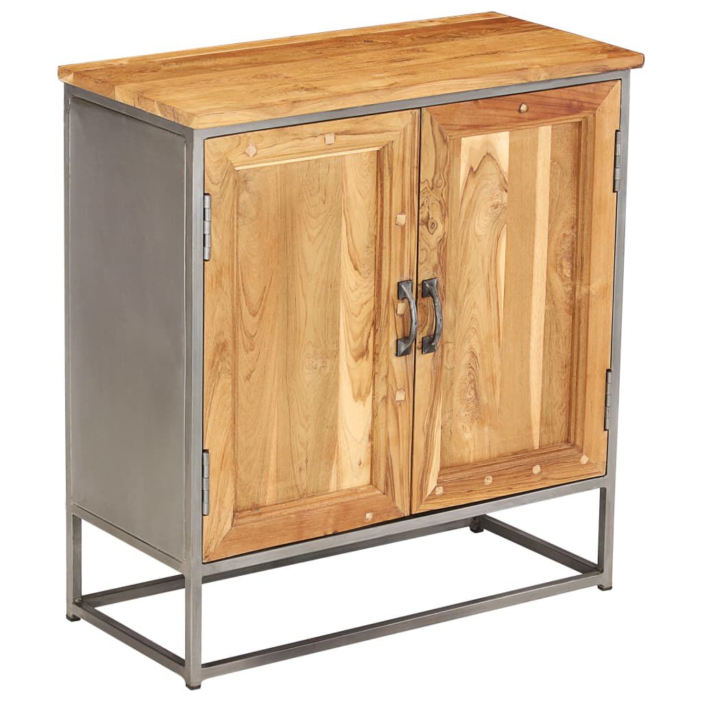 vidaXL Ντουλάπι 65 x 30 x 70 εκ. Ανακυκλωμένο Ξύλο Teak & Ατσάλι