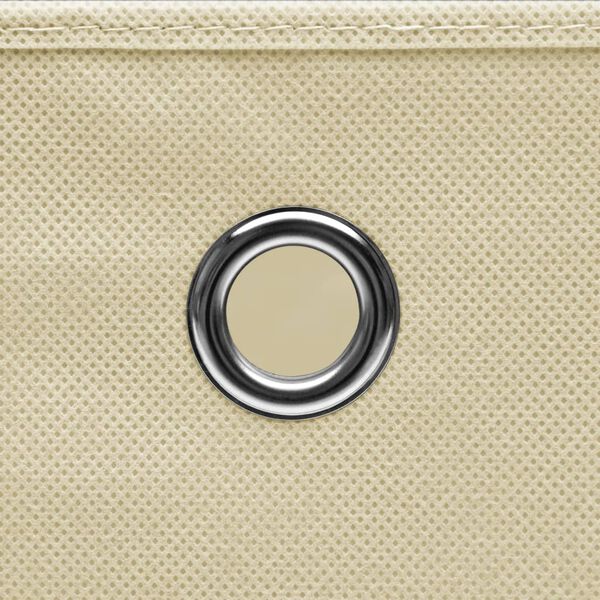 vidaXL Κουτιά Αποθήκευσης 4 τεμ. Κρεμ 28x28x28 εκ. Ύφασμα Non-woven