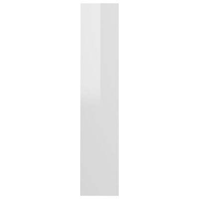 vidaXL Παπουτσοθήκες Τοίχου 2 τεμ. Γυαλ. Λευκό 60x18x90εκ. Μοριοσανίδα