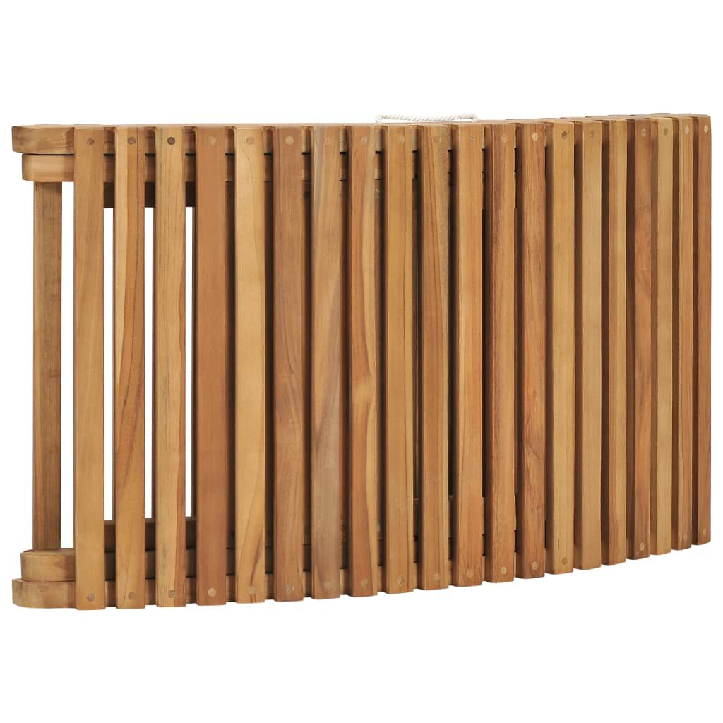 vidaXL Ξαπλώστρα Πτυσσόμενη από Μασίφ Ξύλο Teak με Τραπέζι