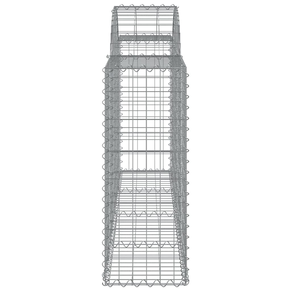 vidaXL Συρματοκιβώτια Τοξωτά 18 τεμ. 200x30x80/100 εκ. Γαλβαν. Ατσάλι