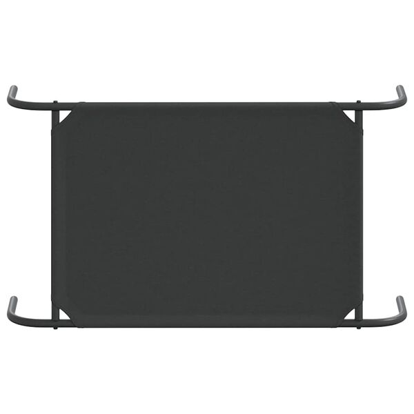 vidaXL Ανυψωμένο κρεβάτι σκύλου μαύρο 90x50x20 cm ύφασμα Οξφόρδης