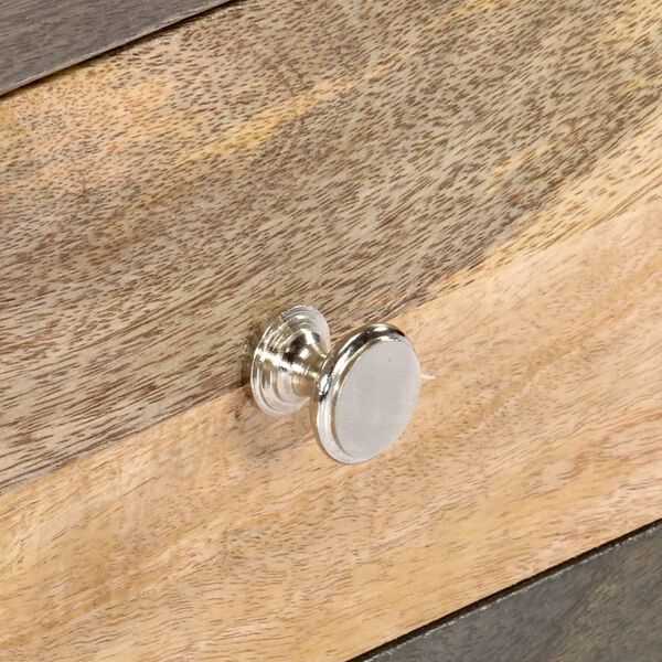 vidaXL Ντουλάπι με Συρτάρια Γκρι 75 x 30 x 60 εκ. Μασίφ Ξύλο Μάνγκο