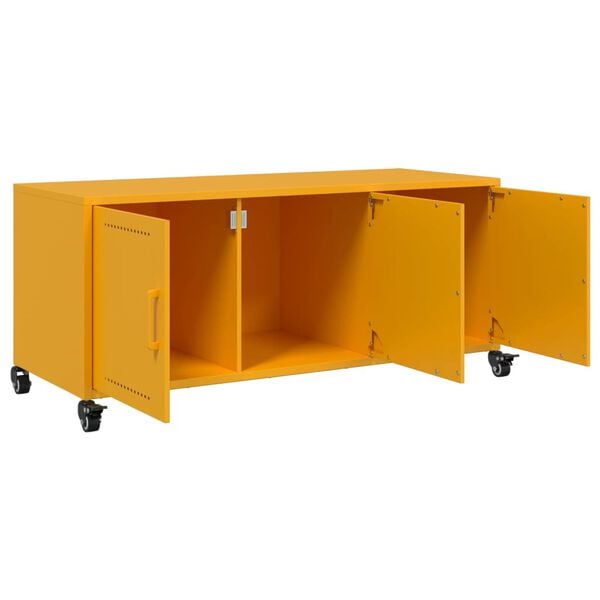vidaXL Έπιπλο Τηλεόρασης Μουσταρδί Κίτρινο 100,5x39x43,5εκ. από Ατσάλι