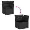 vidaXL Σετ Καναπέ Κήπου 9 pcs Μαύρο Πολυ rattan, βαμμένο ατσάλι
