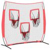 vidaXL Μπέιζμπολ & Σόφτμπολ Μαύρο 214.5 x 89.5 x 181 εκ. Πολυεστέρας