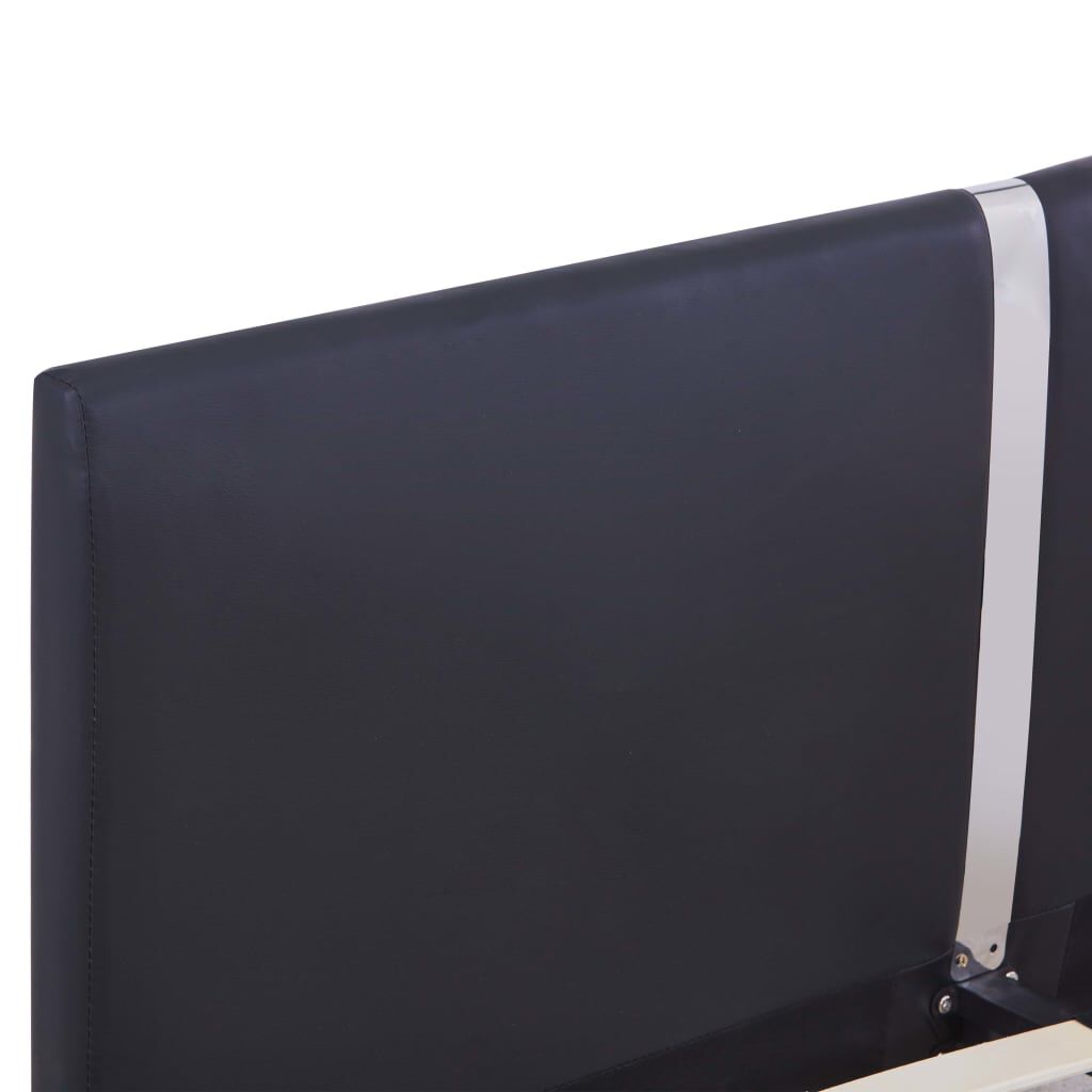 vidaXL Πλαίσιο Κρεβατιού Μαύρο 140 x 200 εκ. από Συνθετικό Δέρμα
