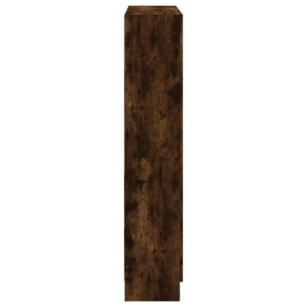 vidaXL Βιβλιοθήκη Καπνιστή Δρυς 82,5x30,5x150 εκ. Επεξεργασμένο Ξύλο