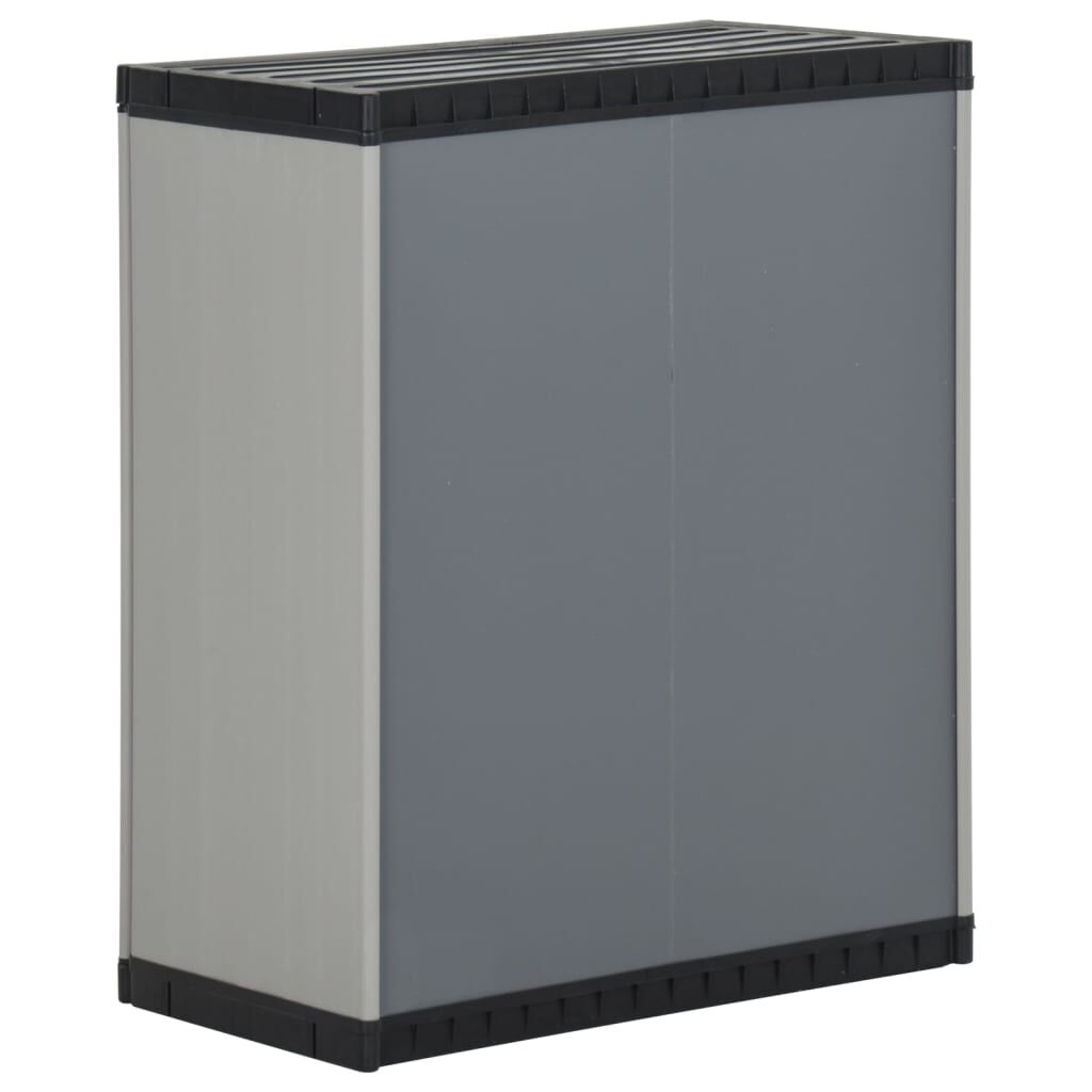 vidaXL Κάδος Απορριμάτων Κήπου Γκρι/Μαύρο 68x40x85 εκ. Πολυπροπυλένιο
