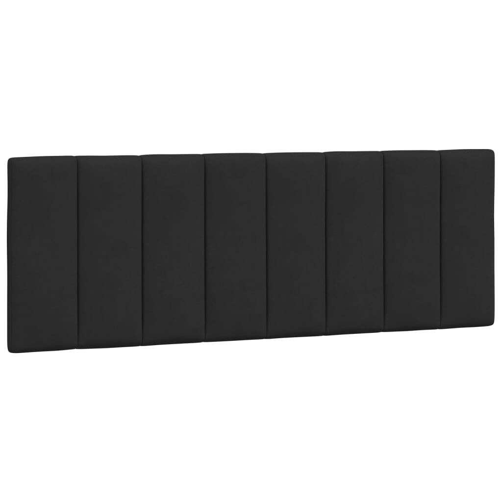 vidaXL Πλαίσιο Κρεβατιού με LED Μαύρο 140x190 εκ. Βελούδινο