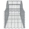 vidaXL Συρματοκιβώτια Τοξωτά 4 τεμ. 200x50x40/60 εκ. Γαλβαν. Ατσάλι