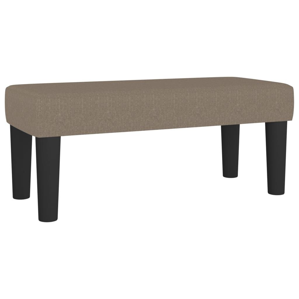 vidaXL Κρεβάτι Boxspring με Στρώμα Taupe 90x200 εκ. Υφασμάτινο