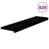 vidaXL &Pi;&alpha;&tau;ά&kappa;&iota;&alpha; &Sigma;&kappa;ά&lambda;&alpha;&sigmaf; 20 &tau;&epsilon;&mu;. &Kappa;&alpha;&phi;έ-&Mu;&alpha;ύ&rho;&omicron; 100x25x2 cm &Xi;ύ&lambda;&omicron; &Delta;&rho;&upsilon;ό&sigmaf;