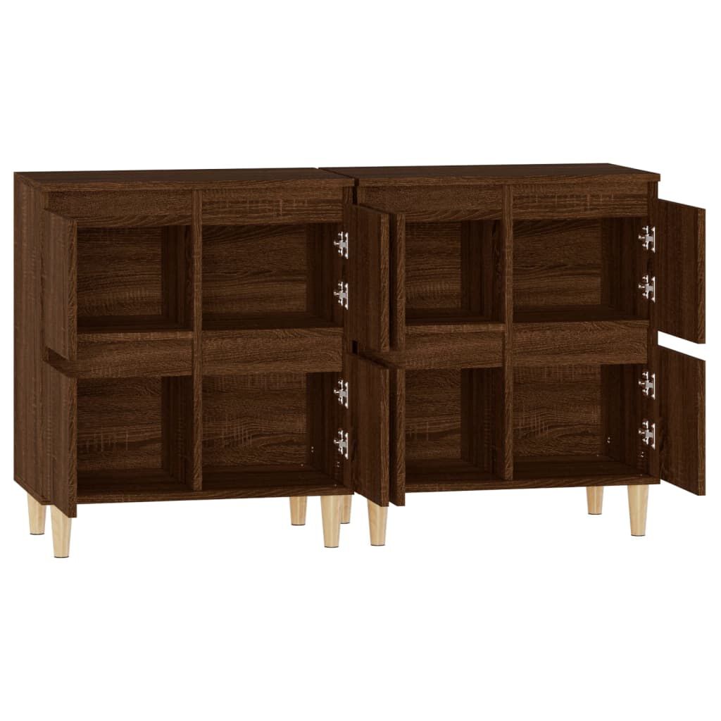 vidaXL Συρταριέρες 2 τεμ. Καφέ Δρυς 60x35x70 εκ. Επεξεργασμένο Ξύλο