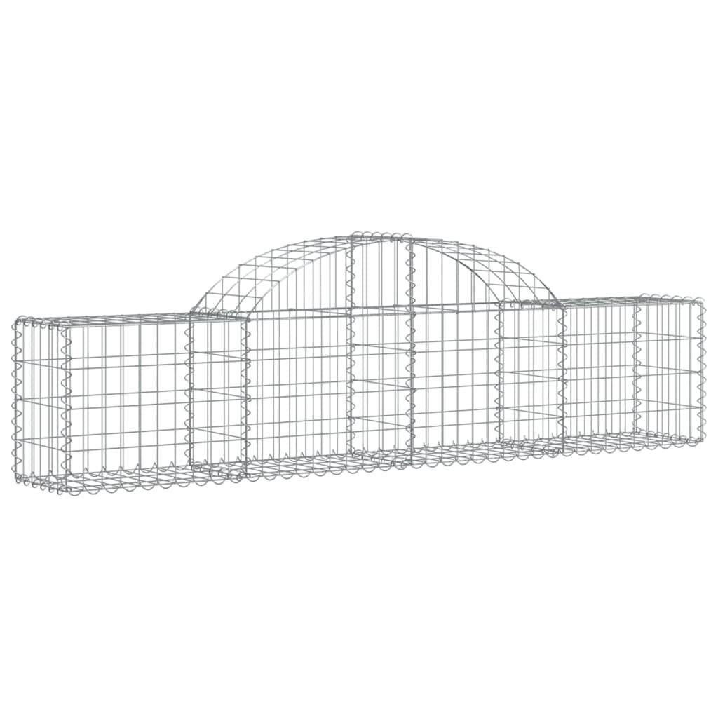 vidaXL Συρματοκιβώτια Τοξωτά 7 τεμ. 200x30x40/60 εκ. Γαλβαν. Ατσάλι