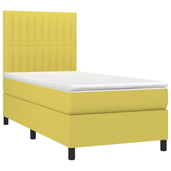 vidaXL &Kappa;&rho;&epsilon;&beta;ά&tau;&iota; Boxspring &mu;&epsilon; &Sigma;&tau;&rho;ώ&mu;&alpha; & LED &Pi;&rho;ά&sigma;&iota;&nu;&omicron; 90x200 &epsilon;&kappa;. &Upsilon;&phi;&alpha;&sigma;&mu;ά&tau;&iota;&nu;&omicron;