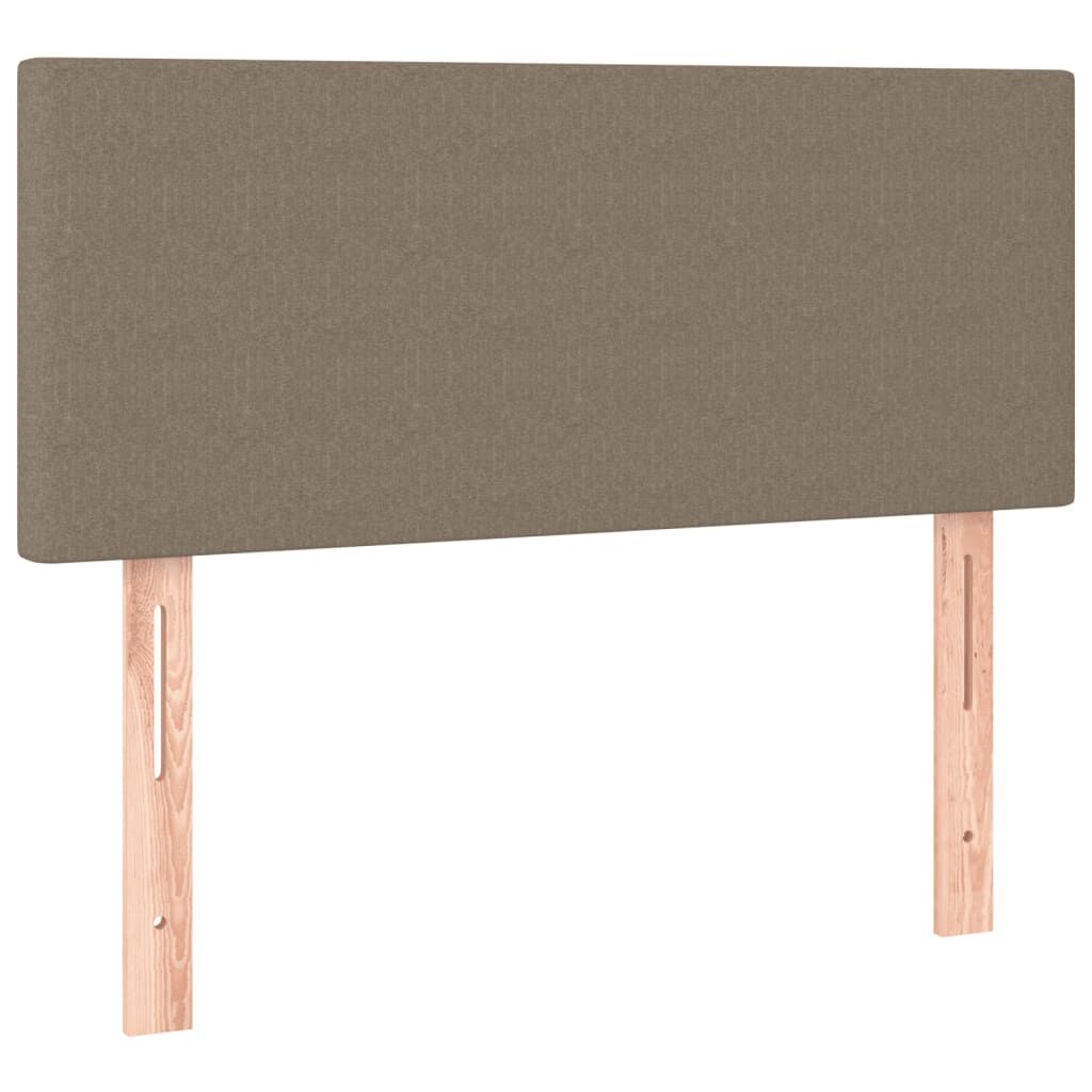 vidaXL Κρεβάτι Boxspring με Στρώμα Taupe 120x190 εκ. Υφασμάτινο