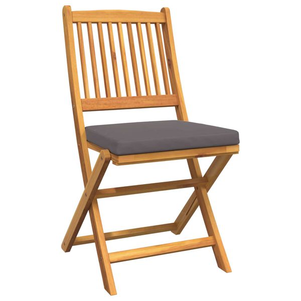 vidaXL Πτυσσόμενη Καρέκλα με μαξιλάρι 6 pcs Γκρι 49 x 57.5 x 92εκ