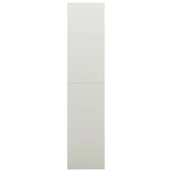 vidaXL Φοριαμός Ανοιχτό Γκρι 90 x 40 x 180 εκ. Ατσάλινος