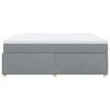 vidaXL Κρεβάτι Boxspring με Στρώμα Ανοιχτό Γκρι 180x200 εκ. Υφασμάτινο