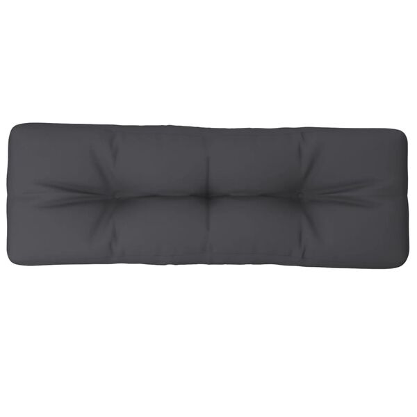 vidaXL Μαξιλάρι Παλέτας Ανθρακί 120 x 40 x 12 εκ. Υφασμάτινο