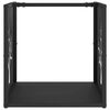 vidaXL Ράφι Καυσόξυλων Μαύρο 40x40x40 εκ. Χάλυβας ψυχρής έλασης
