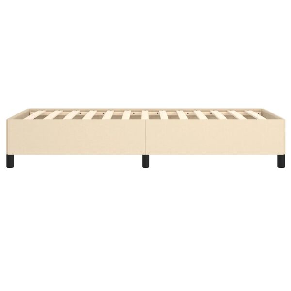vidaXL Πλαίσιο κρεβατιού χωρίς στρώμα Κρέμα 80x200 cm Ύφασμα