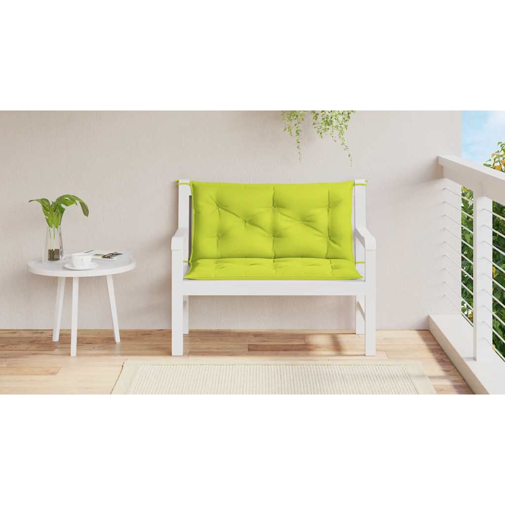 vidaXL Μαξιλάρι Πάγκου Κήπου Αν. Πράσινο 100x(50+50)x7εκ Ύφασμα Oxford