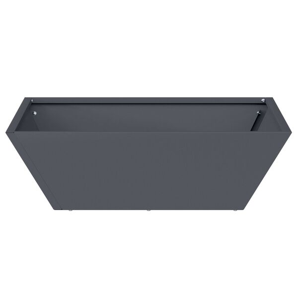vidaXL Γλάστρα Κήπου Ανθρακί 50 x 50 x 15 cm Ατσάλι