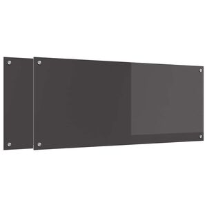 vidaXL Πίσω Πάνελ Κουζίνας 2 pcs Σκούρο Γκρι 120 x 50 cm