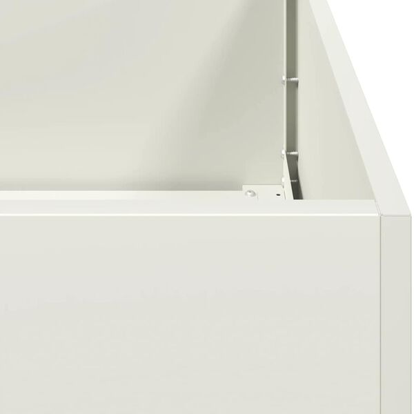 vidaXL Ζαρντινιέρα Λευκή 40x80x80 εκ. από Χάλυβα