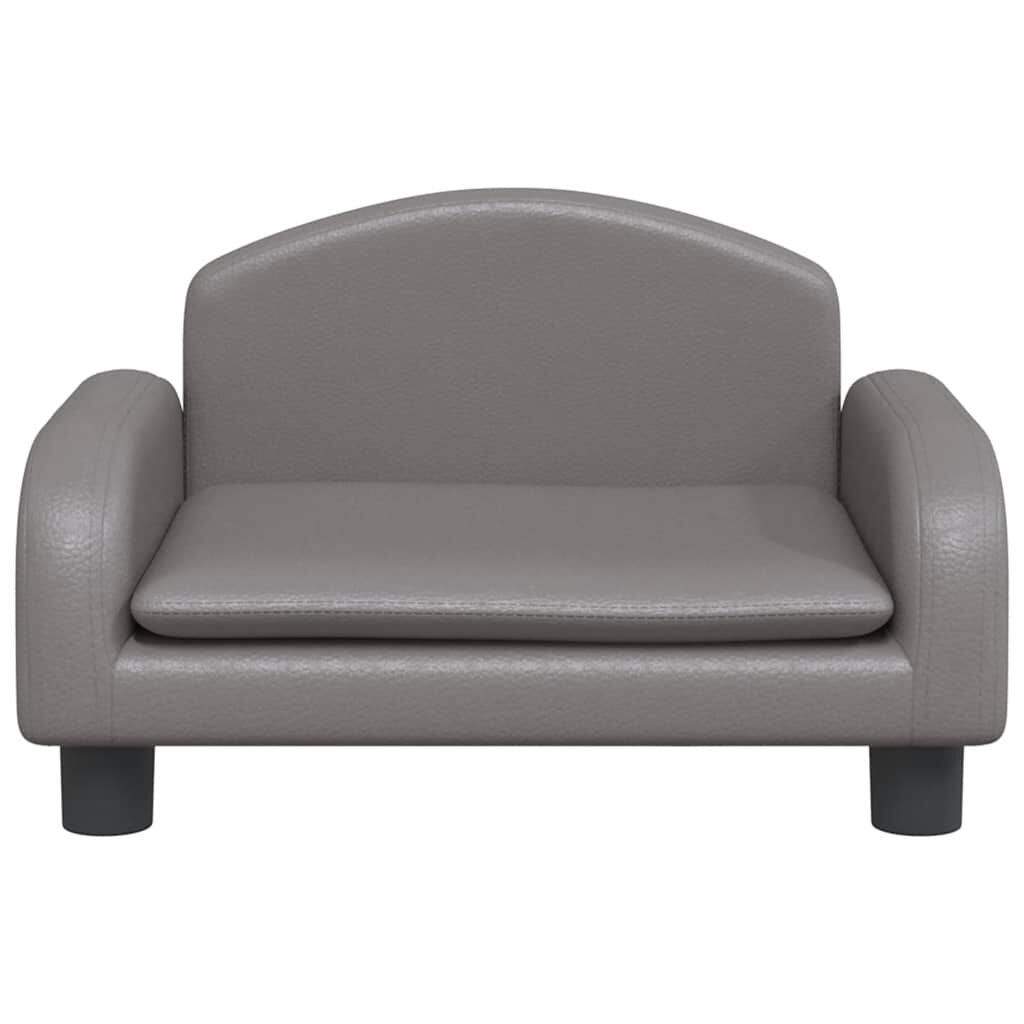 vidaXL Κρεβάτι Σκύλου Γκρι 50x40x30 εκ. από Συνθετικό Δέρμα