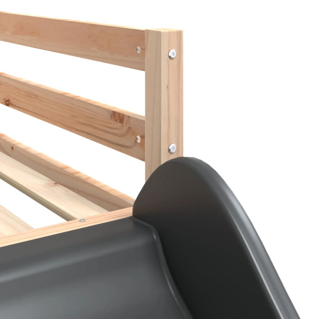 vidaXL Κουκέτα με Τσουλήθρα/Σκάλα 75x190 εκ. από Μασίφ Ξύλο Πεύκου