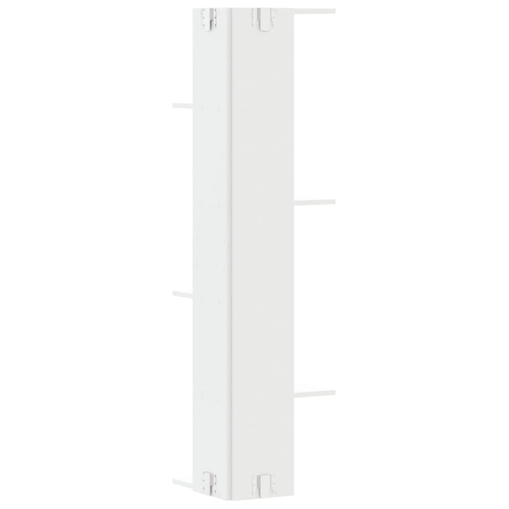vidaXL Γωνιακή Ραφιέρα Τοίχου Λευκή 36,5x36,5x140 εκ. Επεξ. Ξύλο