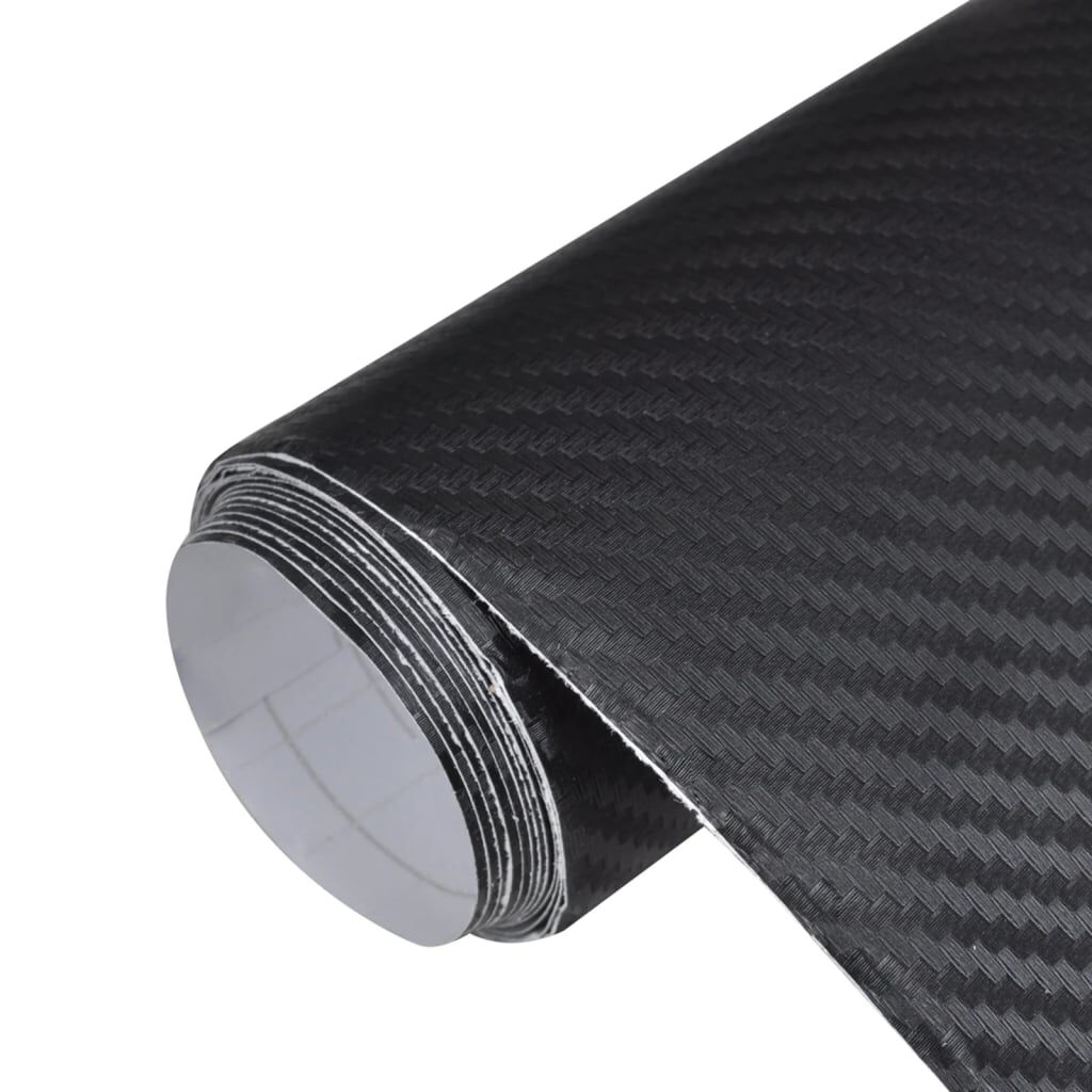 vidaXL Μεμβράνη Αυτοκινήτου 3D Μαύρη 100 x 150 εκ.