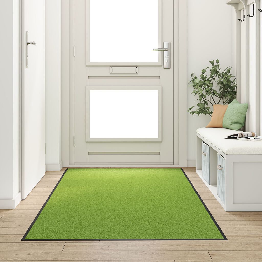 vidaXL Πλενόμενο Πατάκι Πόρτας Πράσινο 120x250 εκ.