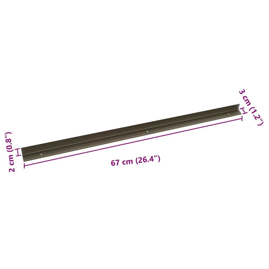 vidaXL Προστατευτικά ακμών σκάλας 10 pcs Μπρονζέ 67 cm Αλουμίνιο