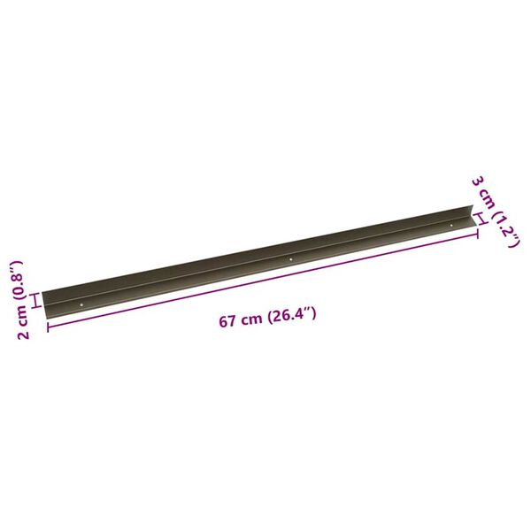 vidaXL Προστατευτικά ακμών σκάλας 10 pcs Μπρονζέ 67 cm Αλουμίνιο