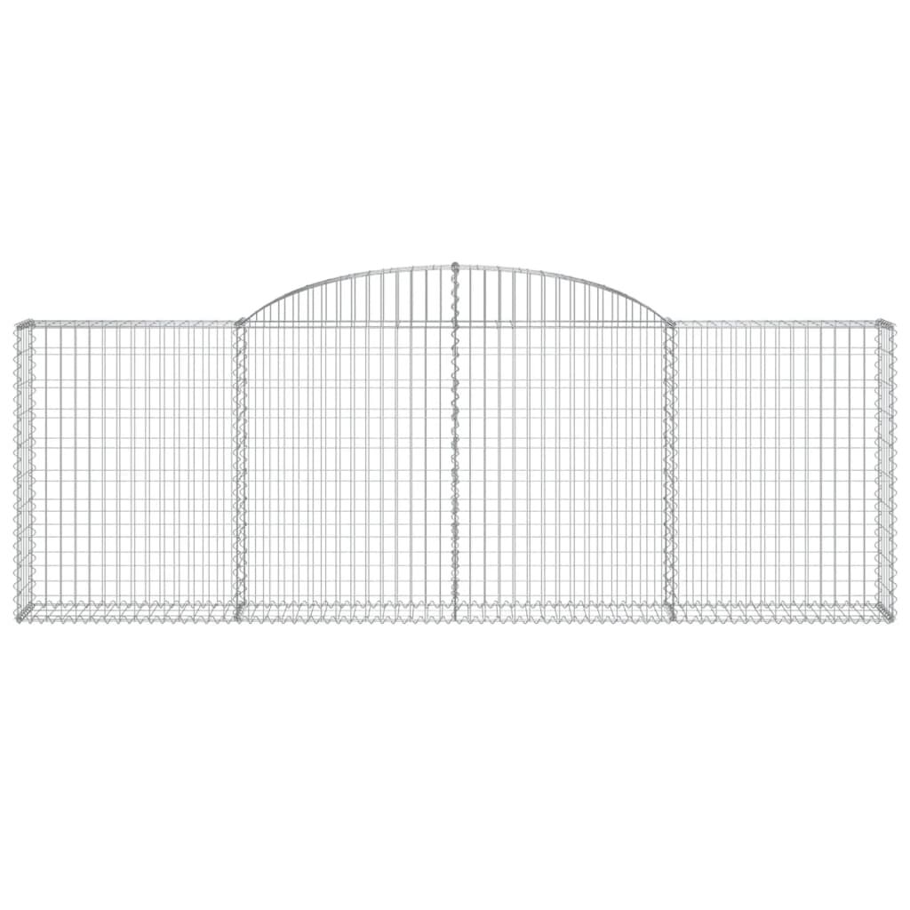 vidaXL Συρματοκιβώτια Τοξωτά 12 τεμ. 300x30x100/120 εκ. Γαλβαν. Ατσάλι
