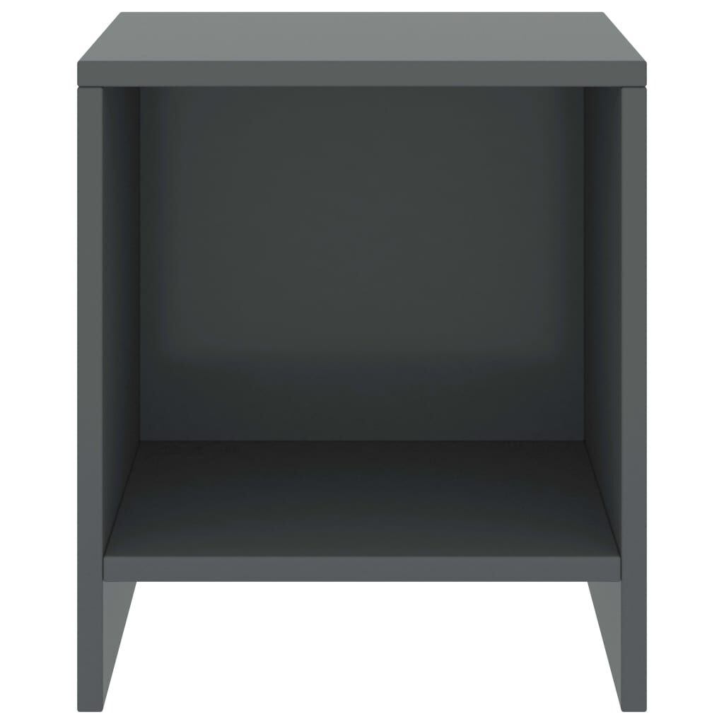 vidaXL Κομοδίνα 2 τεμ. Σκούρο Γκρι 35 x 30 x 40 εκ. Μασίφ Ξύλο Πεύκου