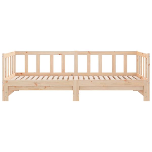 vidaXL Καναπές Κρεβάτι Συρόμενος 2x(90x200) εκ. από Μασίφ Ξύλο Πεύκου