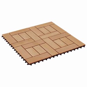 vidaXL &Pi;&lambda;ά&kappa;&alpha; &Kappa;&alpha;&tau;&alpha;&sigma;&kappa;&epsilon;&upsilon;ή&sigmaf; 22 &tau;&mu;&chi;. &Xi;ύ&lambda;&omicron; teak 30 x 30 cm WPC