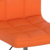 3087661 vidaXL Swivel Dining Chair Orange Faux Leather (334402)