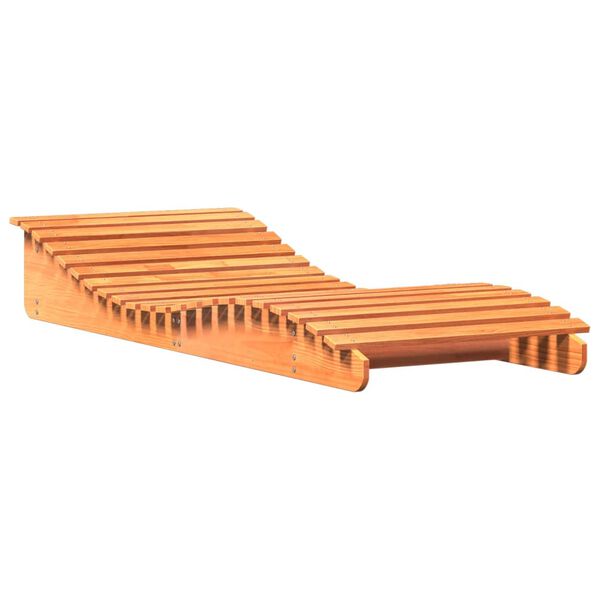 vidaXL Ξαπλώστρα Καφέ Κεριού 205x80x31,5 εκ. από Μασίφ Ξύλο Πεύκου