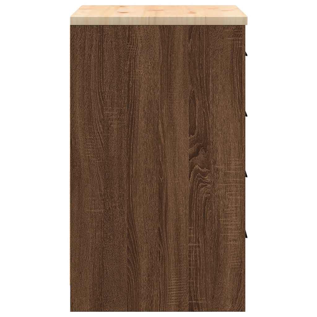 vidaXL ντουλάπι αποθήκευσης γκαράζ 60x51x85 εκ μασίφ ξύλο πεύκο