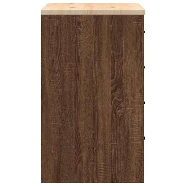vidaXL ντουλάπι αποθήκευσης γκαράζ 60x51x85 εκ μασίφ ξύλο πεύκο