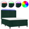 vidaXL &Kappa;&rho;&epsilon;&beta;ά&tau;&iota; Boxspring &mu;&epsilon; &Sigma;&tau;&rho;ώ&mu;&alpha; & LED &Sigma;&kappa;. &Pi;&rho;ά&sigma;&iota;&nu;&omicron; 140x190&epsilon;&kappa; &Beta;&epsilon;&lambda;&omicron;ύ&delta;&omicron;